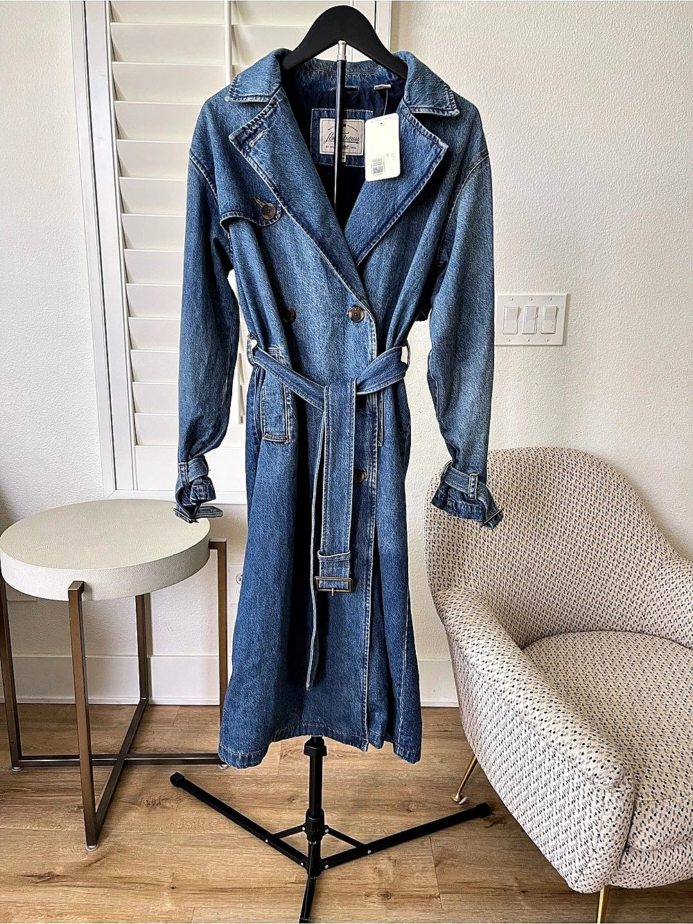 Levi's Denim Trench Coat in Blue Size XS NWT